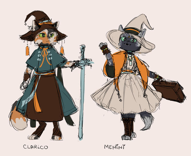 Anthro witch cats